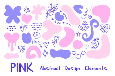 Pink Abstract Design Elements