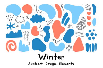 Winter Abstract Design Elements