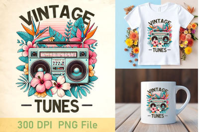 Vintage Tunes Retro Design