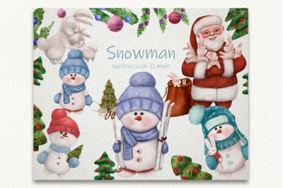 Baby Snowmen Clipart Set