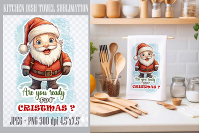 Merry Christmas| Kitchen Towel Sublimation PNG