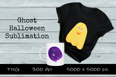 Ghost Halloween Sublimation PNG Design