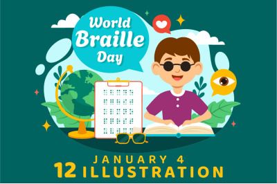 12 World Braille Day Illustration