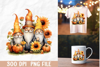 Trio of Gnomes with Autumn Vibe