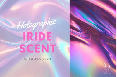 Holographic Iridescence Abstract backgrounds 3D