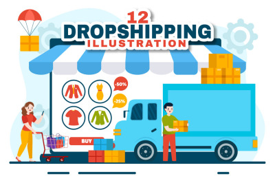 12 Dropshipping Business Illustration