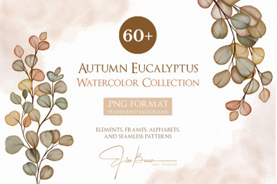Autumn Eucalyptus Watercolor Collection