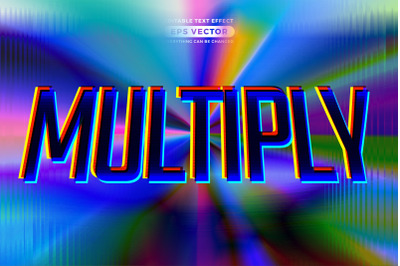 Retro text effect multiply futuristic editable 80s classic style with