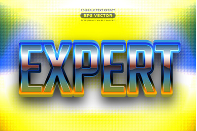 Retro text effect expert futuristic editable 80s classic style with ex