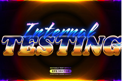 Retro text effect internal testing futuristic editable 80s classic sty