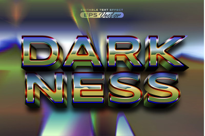 Retro text effect darkness futuristic editable 80s classic style with