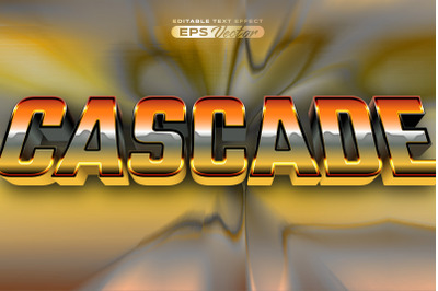 Retro text effect cascade futuristic editable 80s classic style with e