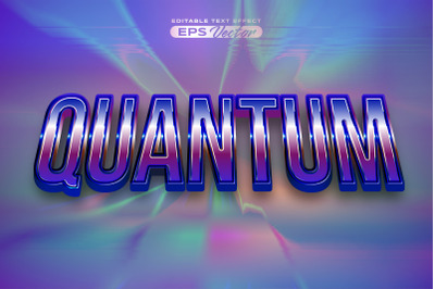 Retro text effect quantum futuristic editable 80s classic style with e