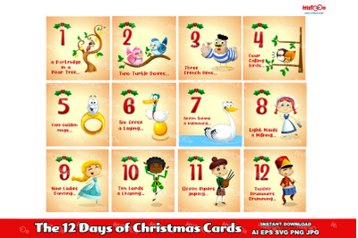 12 Days of Christmas Cards