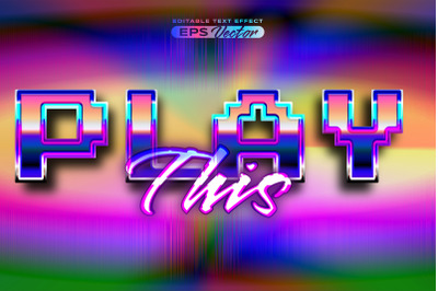 Retro text effect play this futuristic editable 80s classic style with