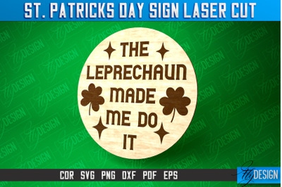 St. Patricks Day Signs Laser Cut | Laser Cut SVG Design | CNC Files