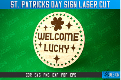 St. Patricks Day Signs Laser Cut | Laser Cut SVG Design | CNC Files