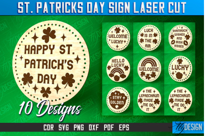 St. Patricks Day Signs Laser Cut | Laser Cut SVG Design | CNC Files