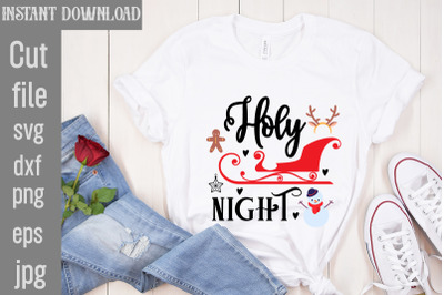 Holy Night SVg cut file,Christmas SVG Design, Christmas Tree Bundle, C