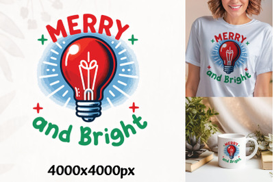 Merry and Bright Light Bulb