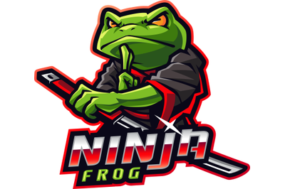 Ninja frog esport mascot logo