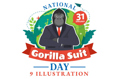 9 National Gorilla Suit Day Illustration