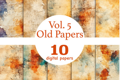 Old Paper Textures | Grunge Background Paper Set