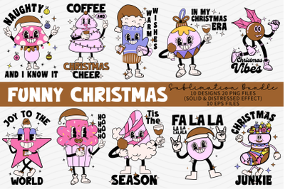 Funny Christmas PNG EPS Bundle