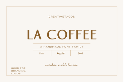 La Coffee A Handmade Font