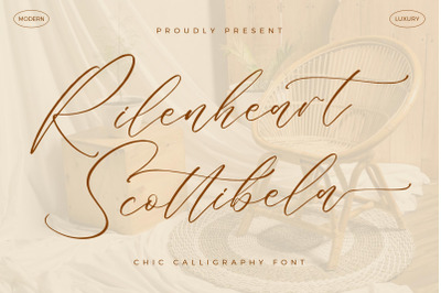 Rilenheart Scottibela - Chic Calligraphy Font