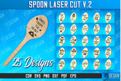 Spoon Laser Cut SVG Design | Kitchen Design | Home SVG