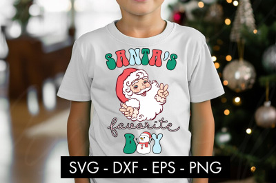 Santa&#039;s Favorite Boy SVG Cut File PNG