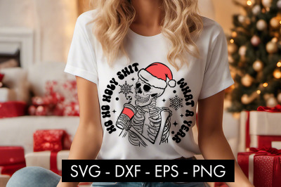 Ho Ho Holy What A Year SVG Cut File
