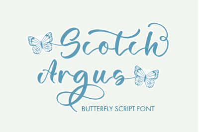 Scotch Argus Butterfly Script Font
