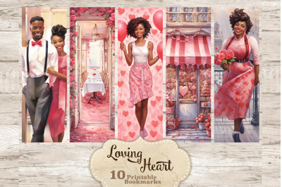 Loving Heart Bookmarks | Black Girl Bookmarks