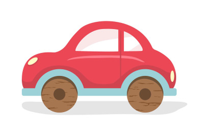 Cute Wooden Toy Car - SVG | EPS | JPEG | PNG