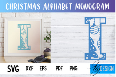 Christmas Alphabet Monogram | Alphabet SVG | Paper Cut