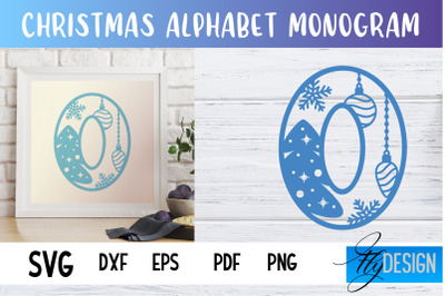 Christmas Alphabet Monogram | Alphabet SVG | Paper Cut