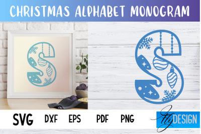 Christmas Alphabet Monogram | Alphabet SVG | Paper Cut