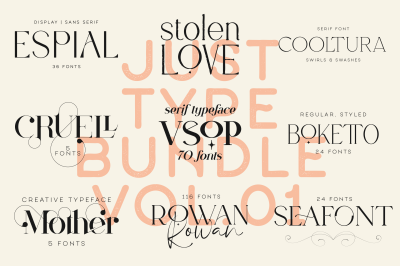 Just Type Bundle Vol.01 - 300 fonts