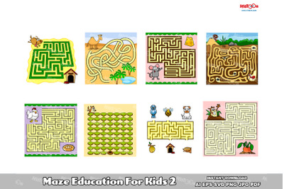 Maze Game Education Pages For Kids 2