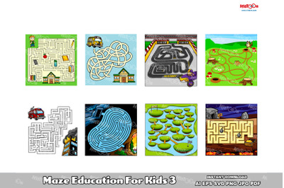 Maze Game Education Pages For Kids 3