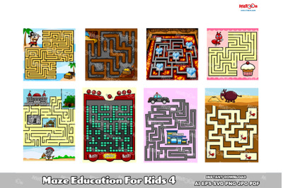 Maze Game Education Pages For Kids 4