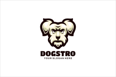 angry dog face vector template logo design