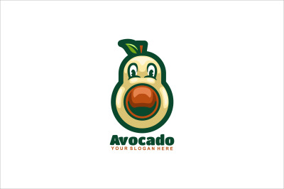 avocado vector template logo design