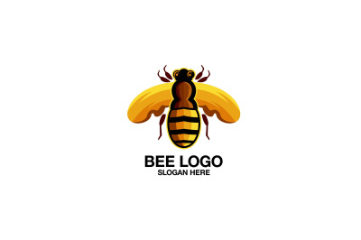 bee vector template logo design