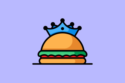 burger king vector template logo design