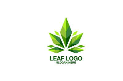 cannabis leaf logo vector template logo design