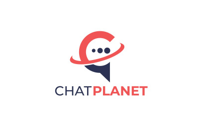 chat icon planet vector template logo design