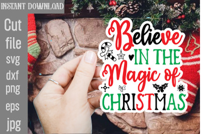 Believe in the Magic of Christmas SVG cut file&2C;Retro Christmas Svg Png